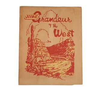 Scenic Grandeur of the West Print Set Folder Sleeve ONLY Vintage 1943